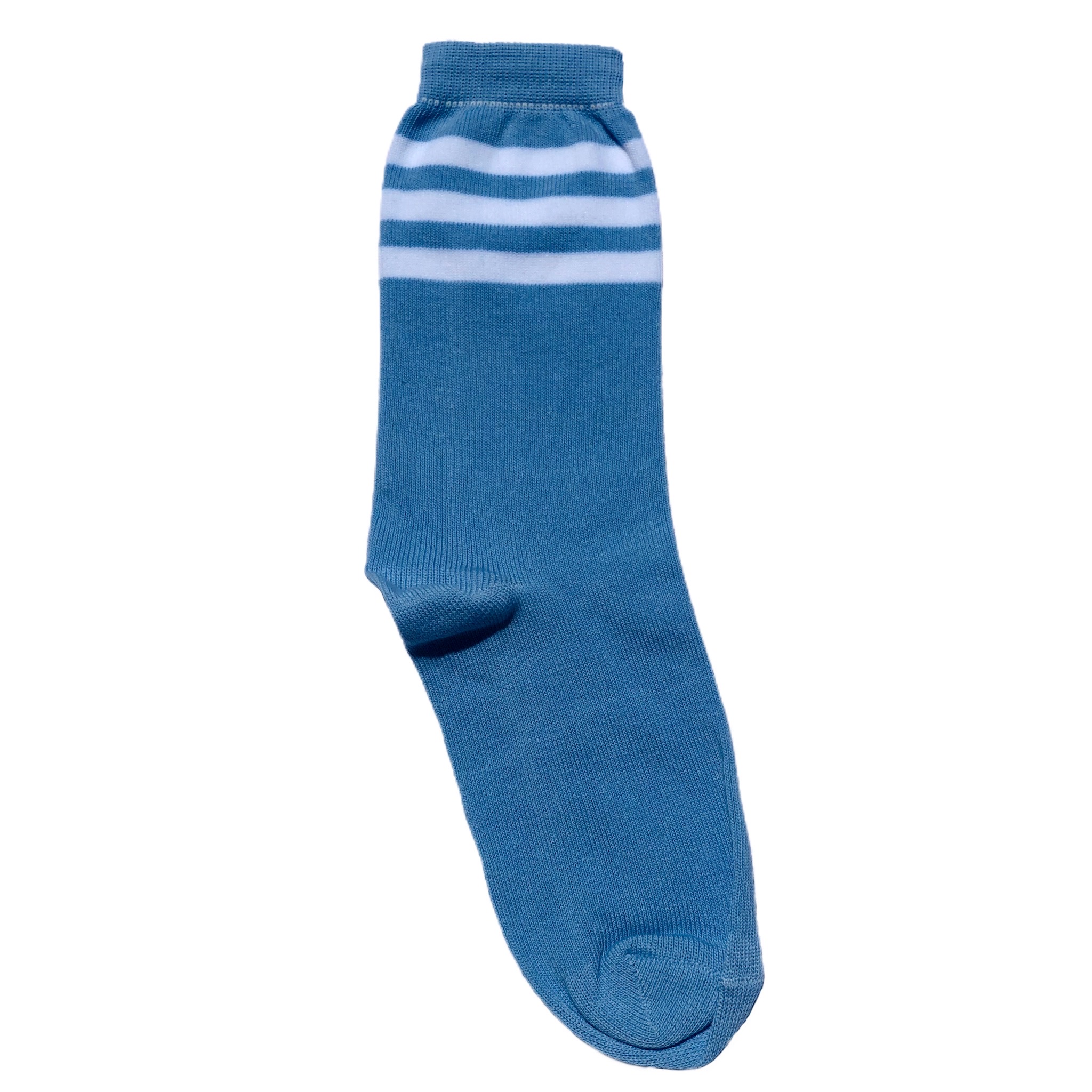 Medias Celeste Rayas Blancas