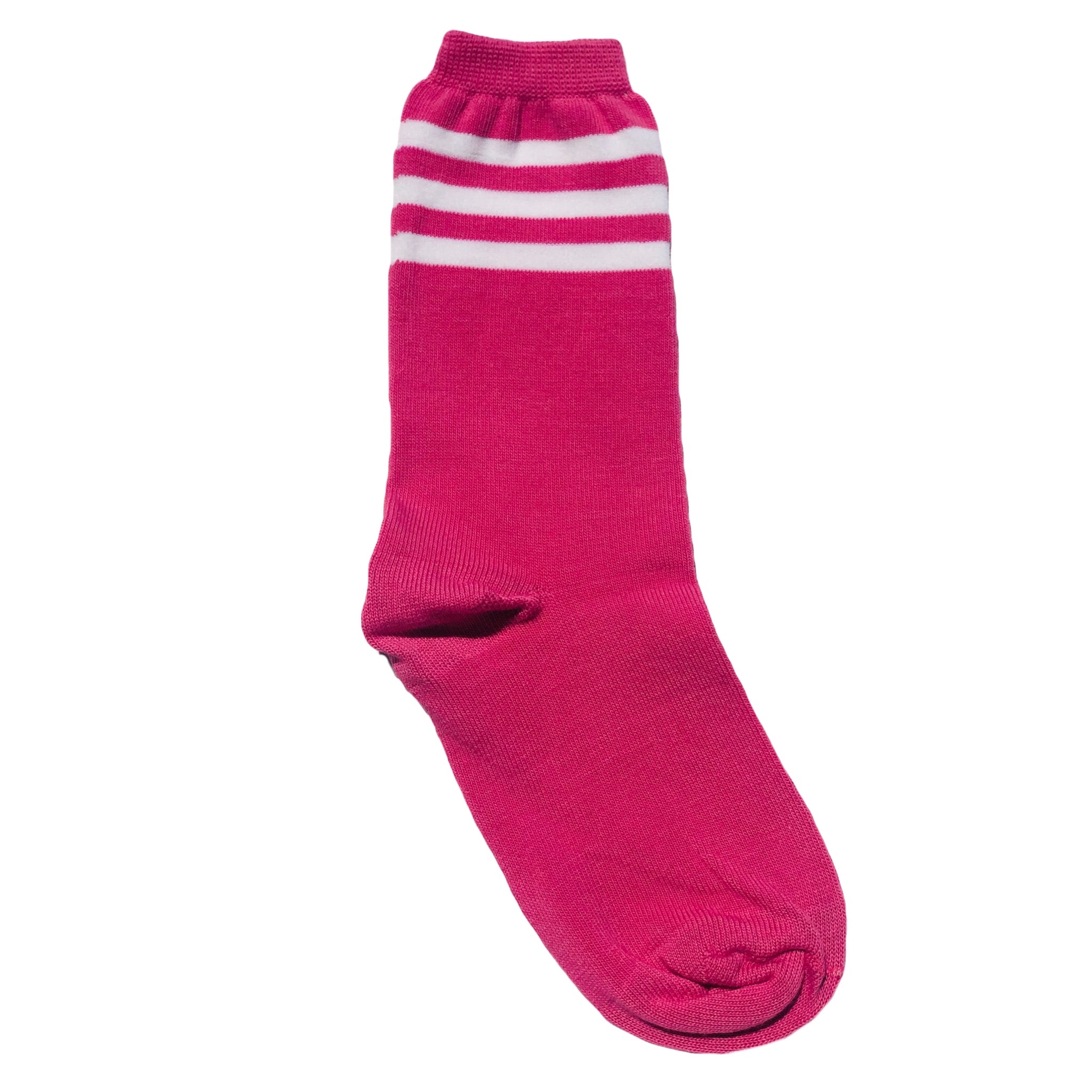 Medias Rosa Rayas Blancas