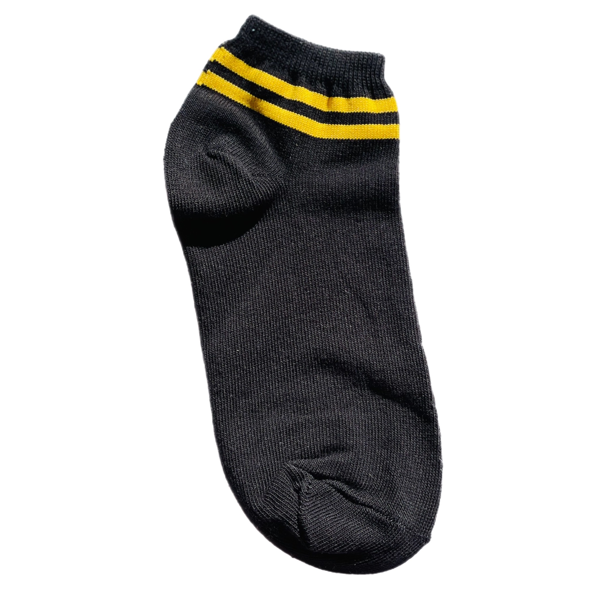 Soquetes Negros Rayas Amarillas