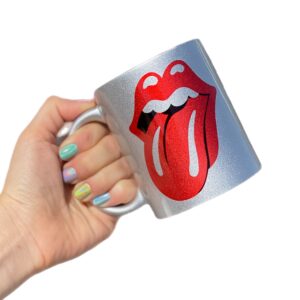 Taza Glitter Rolling Stones