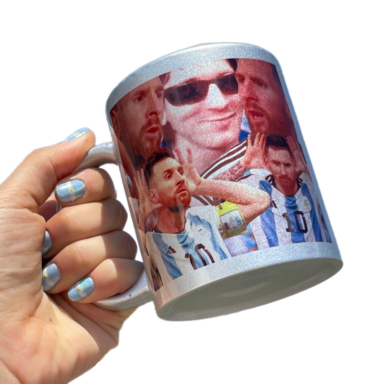 Taza Glitter MessiLove ♥