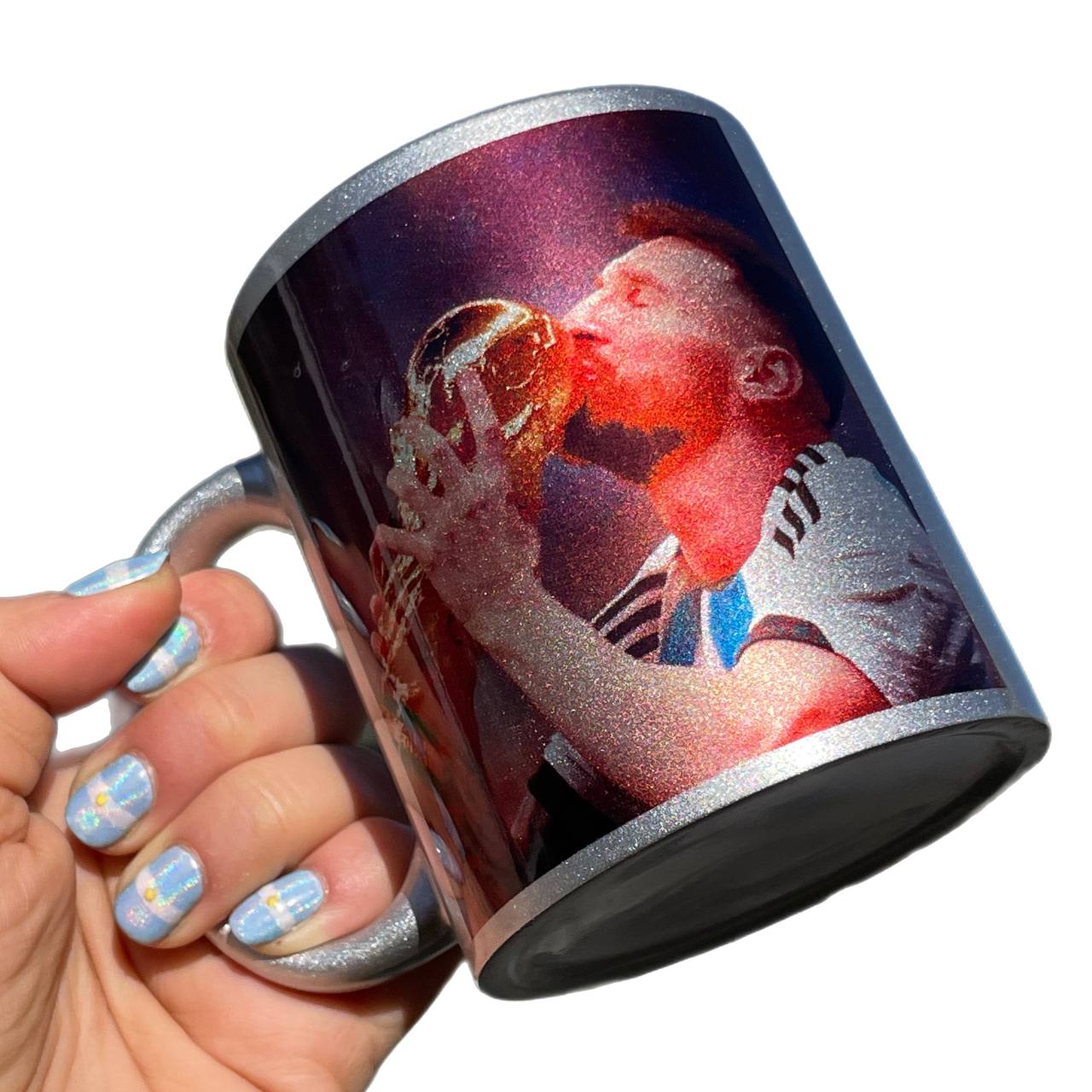 Taza Glitter Messi & La Copa
