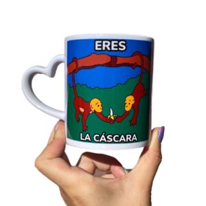 Taza corazón "Eres la cascara, de mi banana"