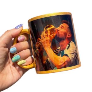 Taza Glitter Messi & La copa
