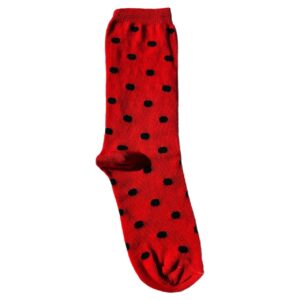 Medias Rojas Puntitos Negros