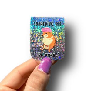 Sticker "Sobrevivo por pura amsieda"