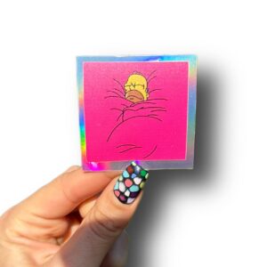 Sticker Homero Pastelito horneado de canela