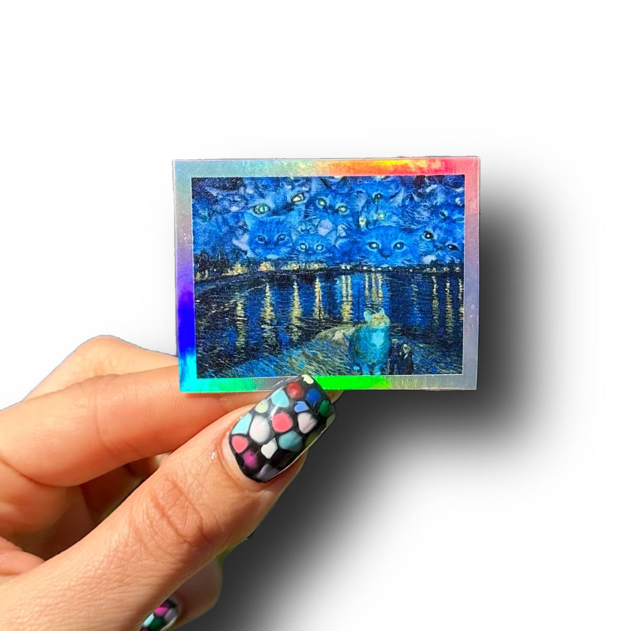 Sticker La Noche Estrellada & Gatitos