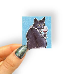 Tatuaje temporal Gatito & Vinito