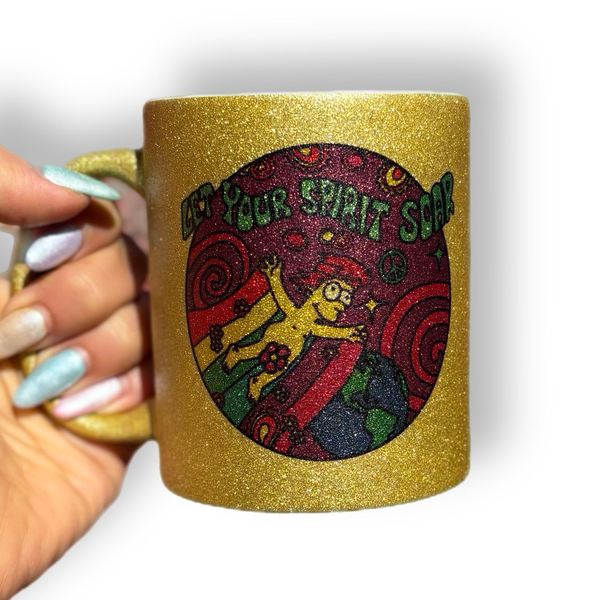 Taza Glitter Dorada Homero Junior