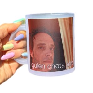 Taza Esmerilada "Quien Chota Sos?"