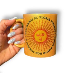 Taza Glitter Dorada "Coronados de Gloria"