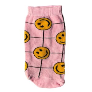 Soquetes Kids Caritas Rosa Cuadriculada