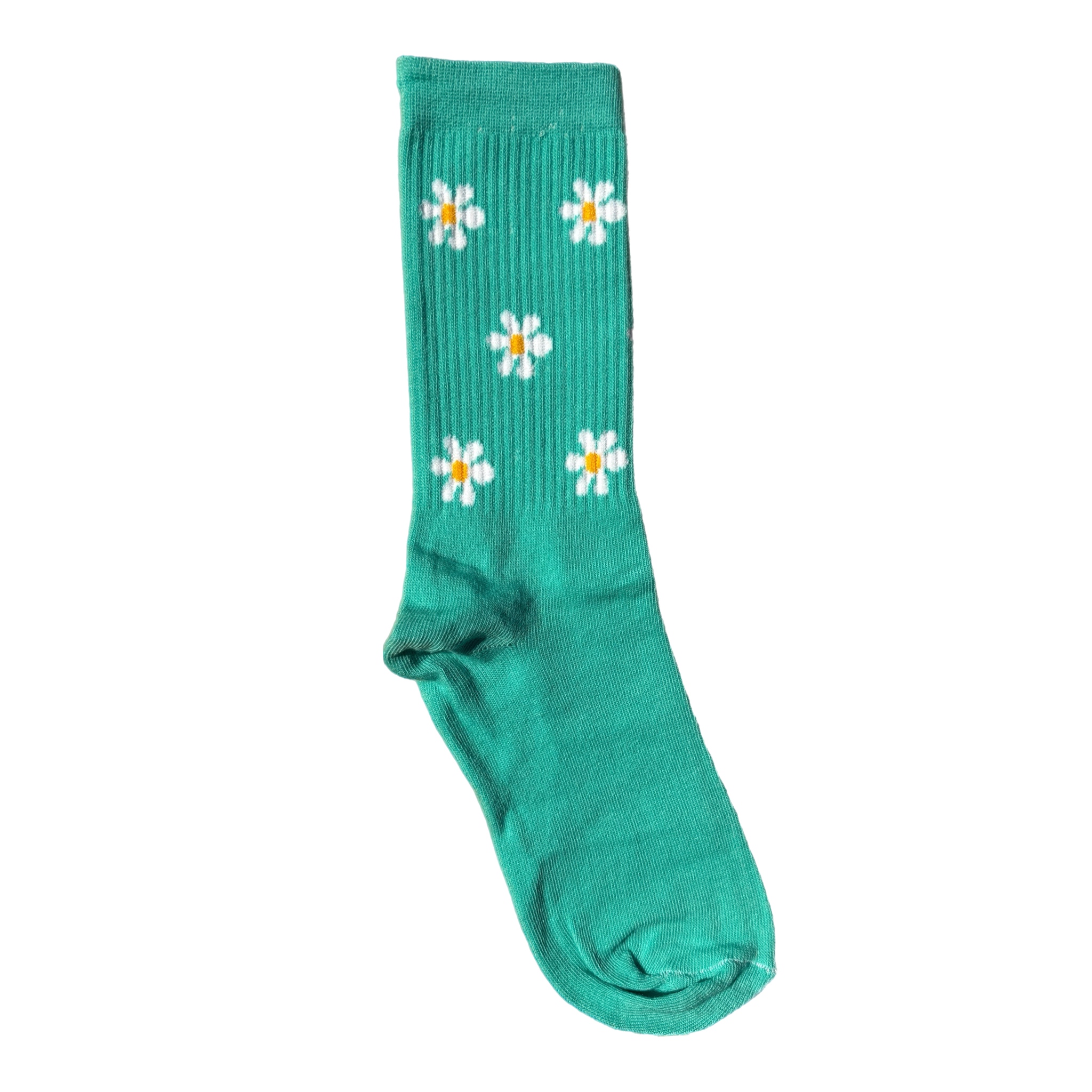 Medias Medias Margaritas Verde Esmeralda